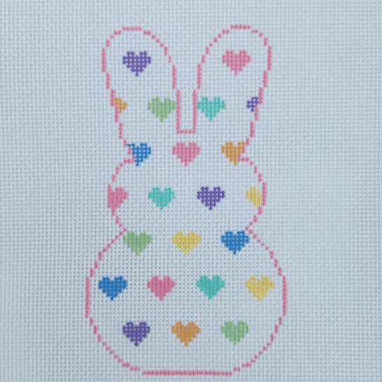 Silver Stitch Heart Bunny