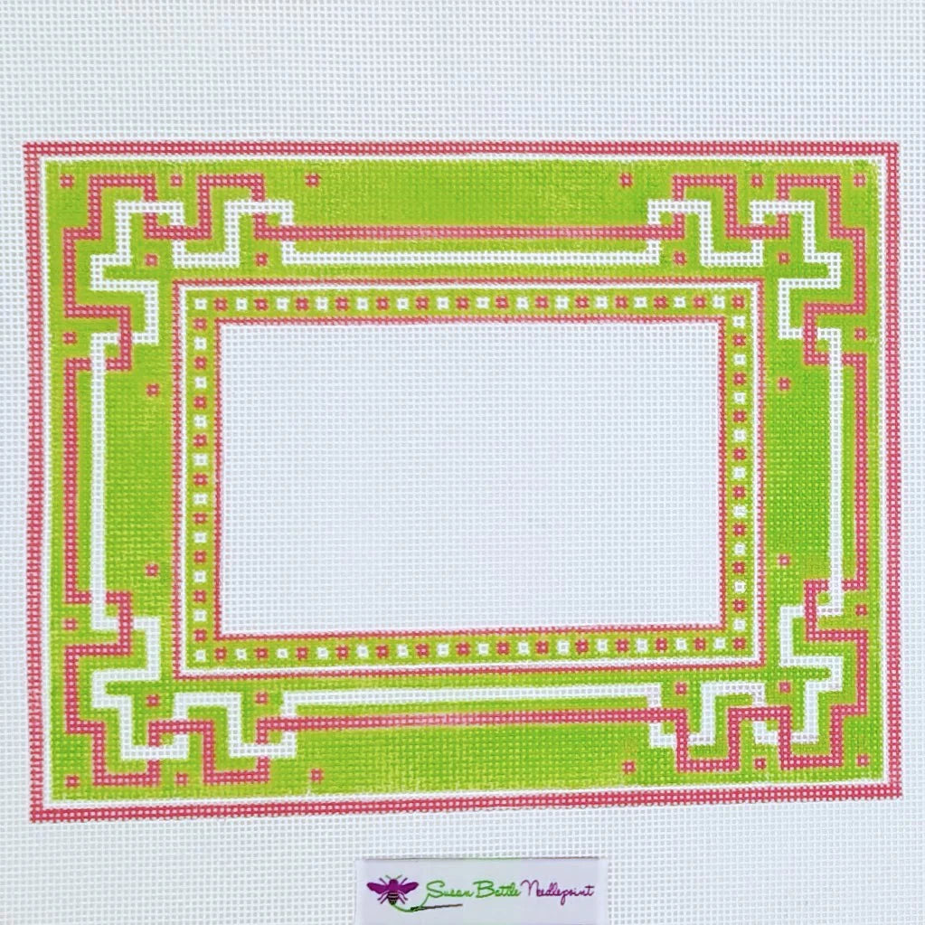 Susan Battle PF01 Pink and Green Picture Frame