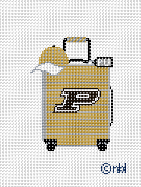 Needlepoint by Laura Purdue Travel Suitcase