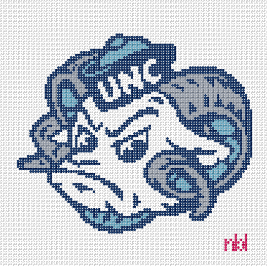 Needlepoint by Laura North Carolina Ram Mascot 6x6