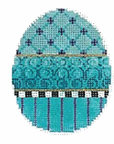 Kelly Clark KEA40-18 Turquoise Ribbon Egg