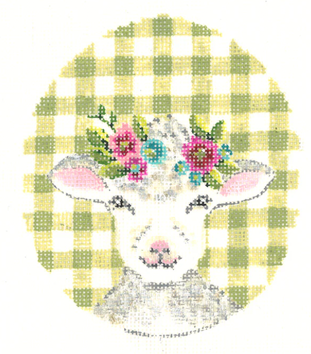 Kelly Clark KEA74-18 Curly Lamb with Flower Crown