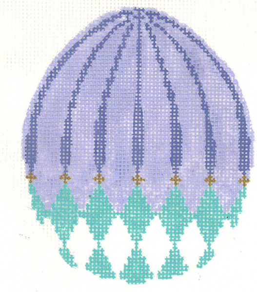 Kelly Clark KEA88-18 Turquoise Harlequin Egg – Stitch by Stitch