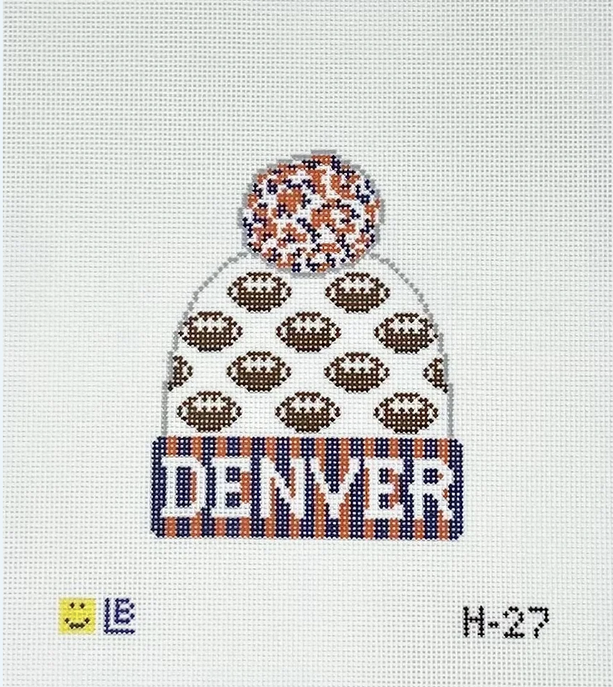 Lauren Bloch H27 Beanie Denver Broncos Stitch by Stitch