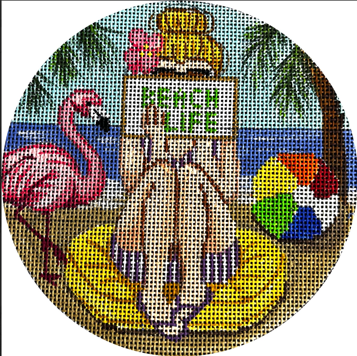 Gayla Elliott GS202 Beach Stitching Girl Ornament – Stitch by Stitch