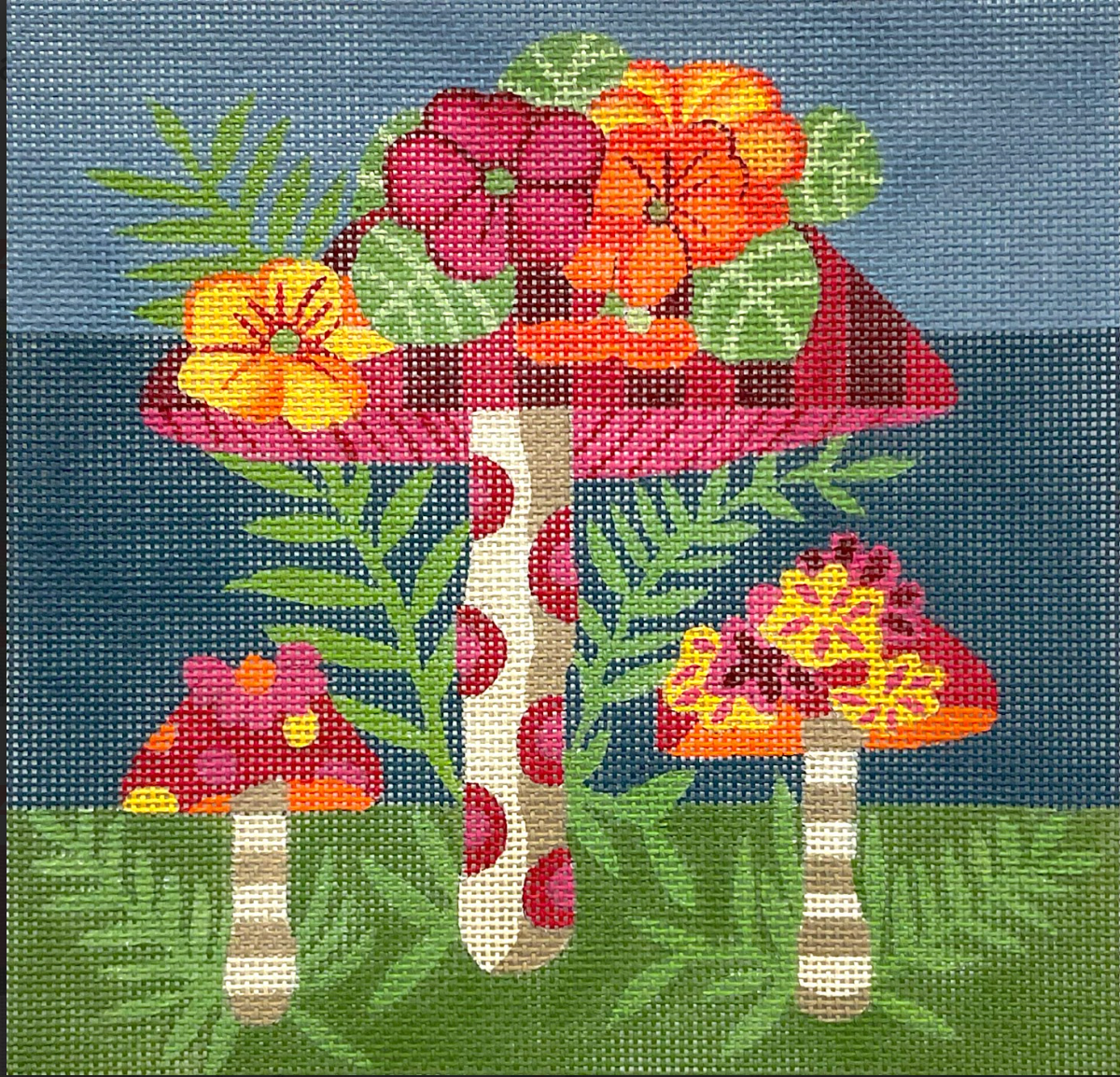 Alice Peterson AP4797 Floral Cap Mushrooms – Stitch by Stitch