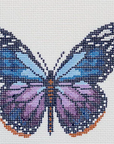 Initial K IKS2091A PURPLE & BLUE MONARCH ORNAMENT