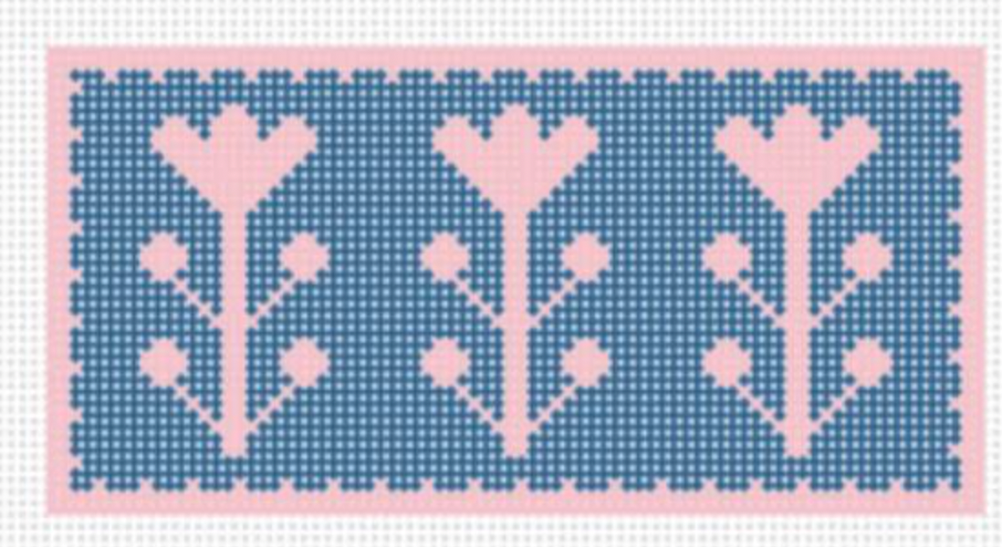 Nash and Daughters ND-160 | Pink &amp; Green Block Print Flower A - Clutch Insert