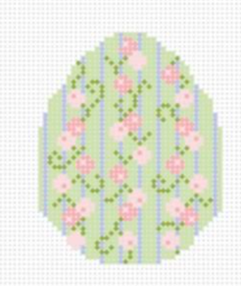 Nash and Daughters ND-172 Pink and Green Floral Egg