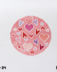 Nash and Daughters ND-34 Crazy Hearts Round includes Stitch Guide