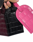 Rachel Barri Black Croc Bag Tag