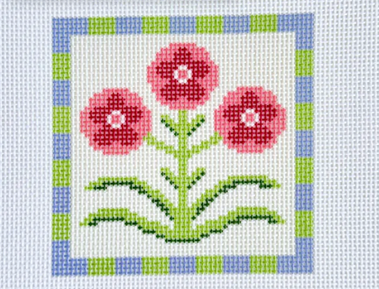 KCD Designers KCD-3186 Folk Art Florals Square Three