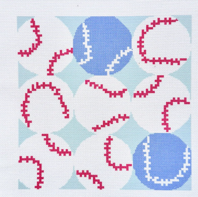 KCD Designers KCD4696 Baseball Square Printed Canvas