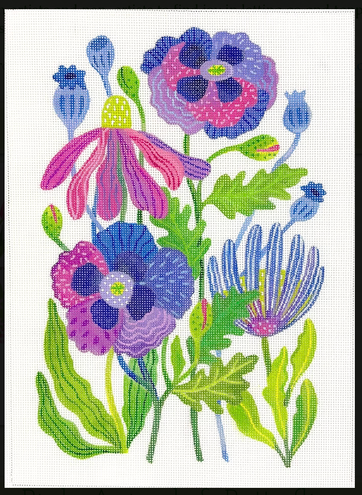 Kate Dickerson SAL-PL-10 Purple Profusion Floral