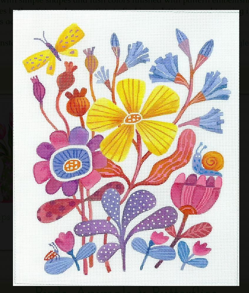 Kate Dickerson SAL-PL-06 Fantasy Floral with Butterfly and Snail