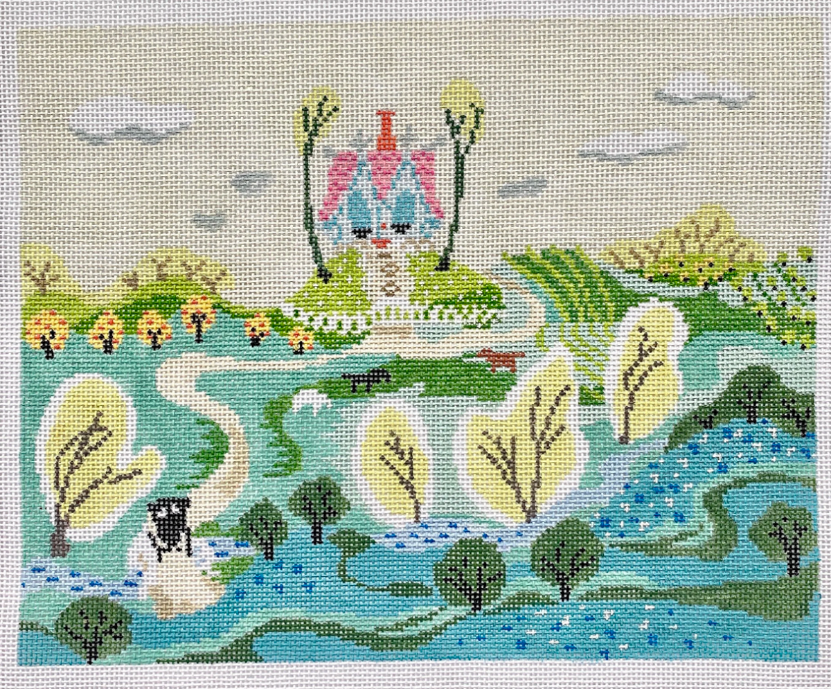 Plum Stitchery MB5 The Little House Pillow