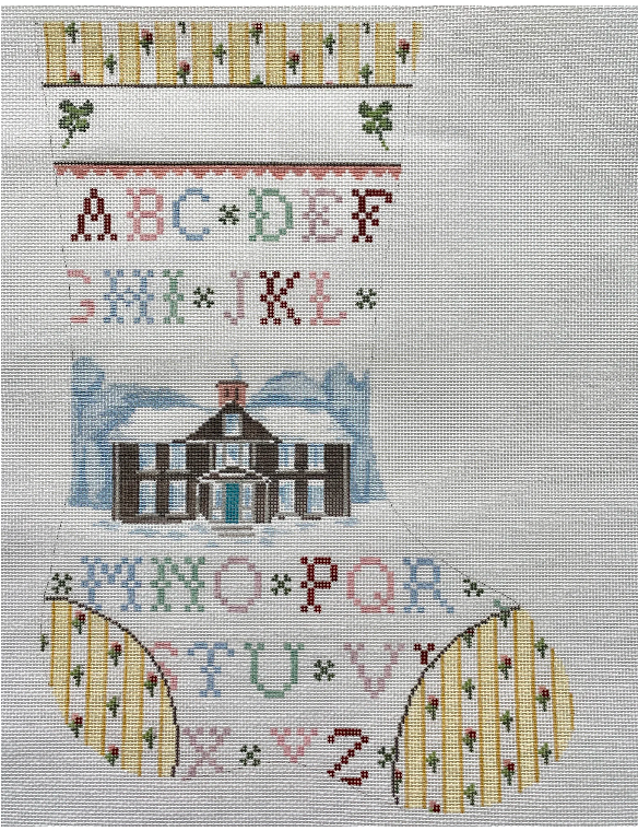 Plum Stitchery RS7-D Orchard House Stocking Full Size