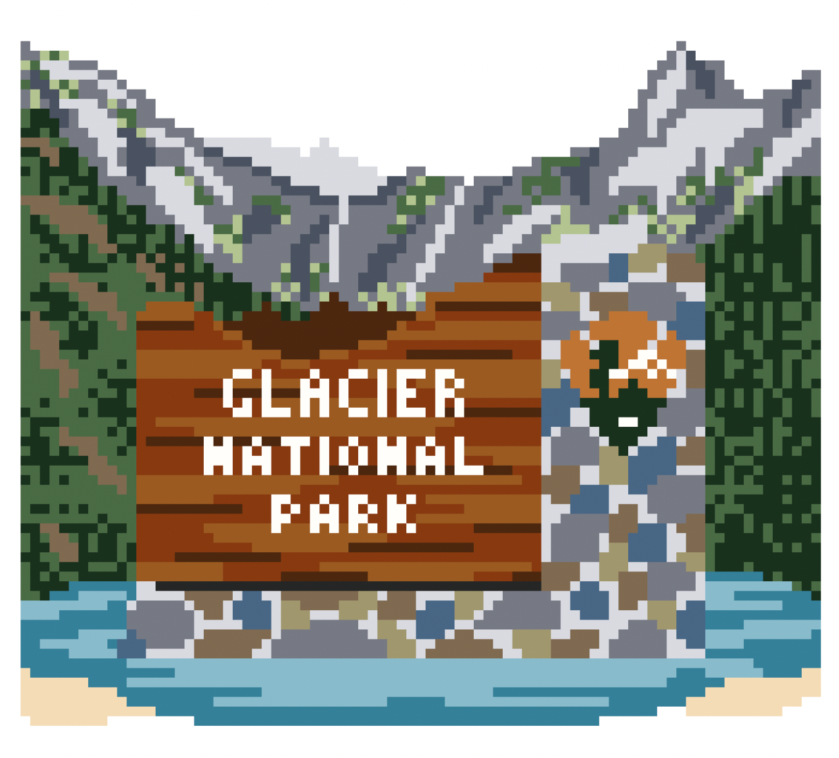 Fire and Iris FI-NP-GC.S Glacier Sign