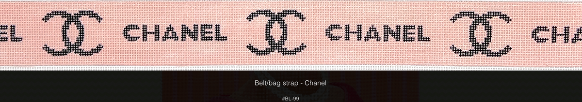Kate Dickerson BL-99 Belt – Chanel – black on blush pink – Stitch
