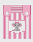 Lauren Bloch C-10 Overalls - Pink with Tiger Pocket (Door Hanger/Tooth Fairy Pillow)