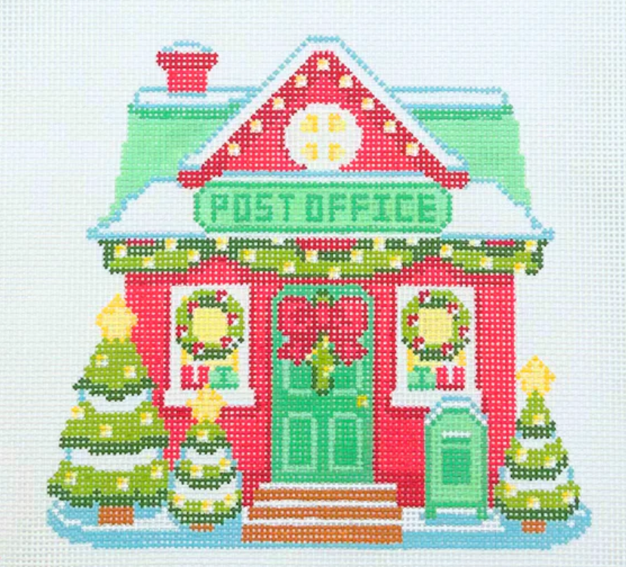 Lucky Lotus Library Post Office Christmas Village