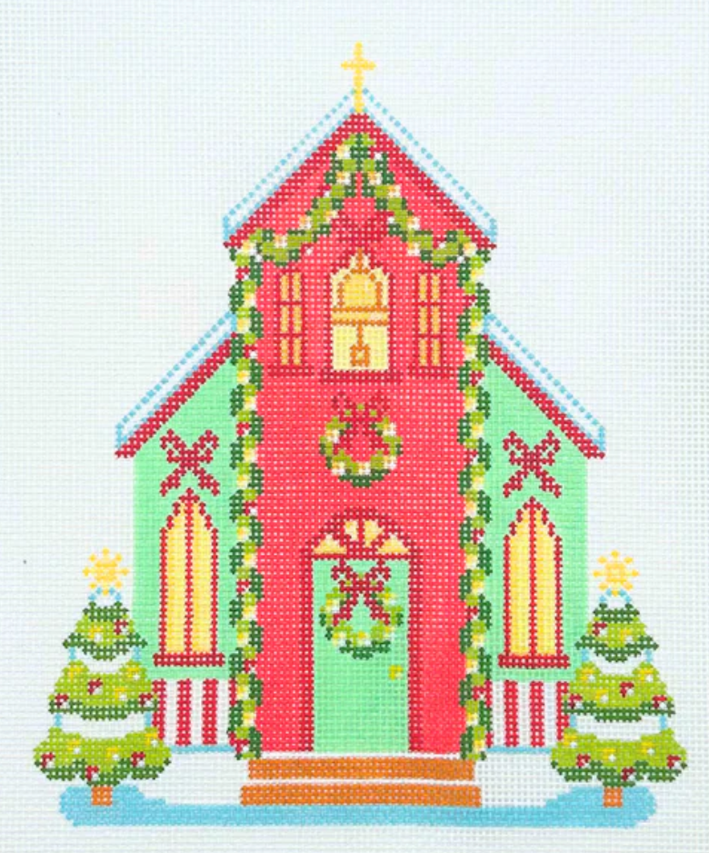 Lucky Lotus Library Church Christmas Village