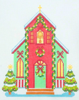 Lucky Lotus Library Church Christmas Village