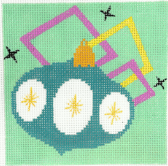 Curious Cowgirl LG-1 Lime Green Teal MOD Ornament