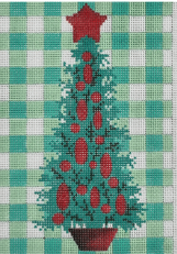 Curious Cowgirl GGCT Green Gingham Christmas Tree