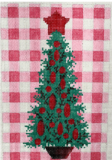 Curious Cowgirl PGCT Pink Gingham Christmas Tree