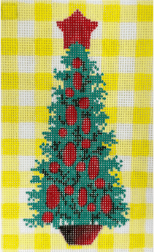 Curious Cowgirl YGCT Yellow Gingham Christmas Tree