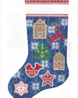 Meredith Collection X-176c Mutli Colored Gingerbread Ornament Stocking