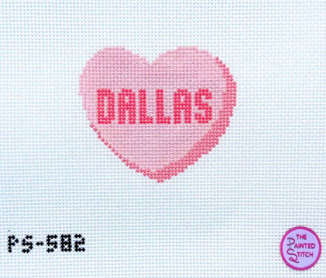 The Painted Stitch PS-582 Dallas Conversation Heart