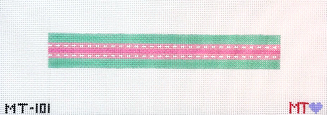 The Painted Stitch MT-101 Pink Stripe Key Fob