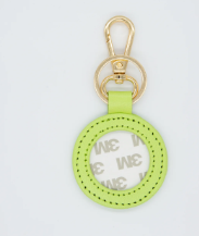 Planet Earth  Key Fob Lime Green with Gold Hardware