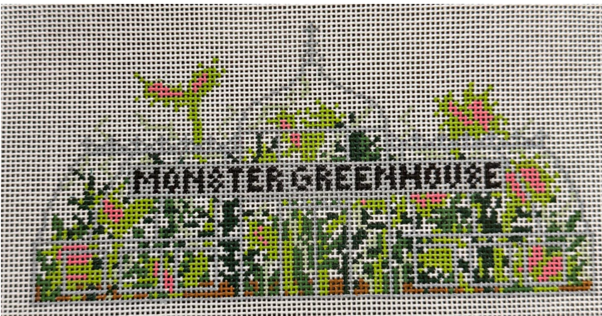 Gingham Stitchery Maddie Sweet MS110-18mesh Monster Greenhouse