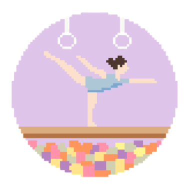 Atlantic Blue MID-119 Gymnastics Bar