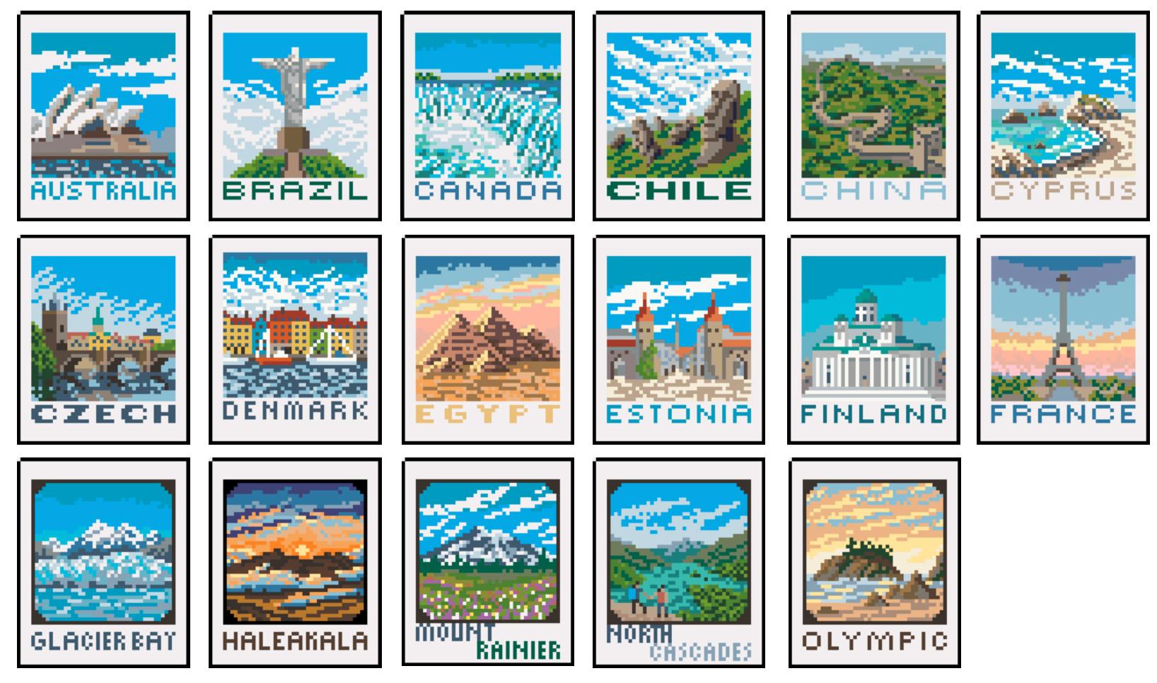 Atlantic Blue Travel Polaroids