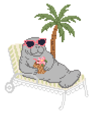 Atlantic Blue RS-136 Travel Mascots Florida Manatee