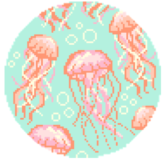 Atlantic Blue ABC-838 Jellyfish Round Blue