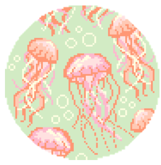 Atlantic Blue ABC-839 Jellyfish Round Green