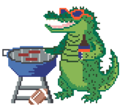 Atlantic Blue MID-121 Tailgating Alligator