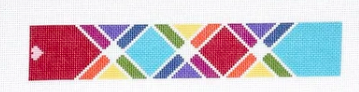 Jeni Sandberg Rainbow Square Key Fob Canvas