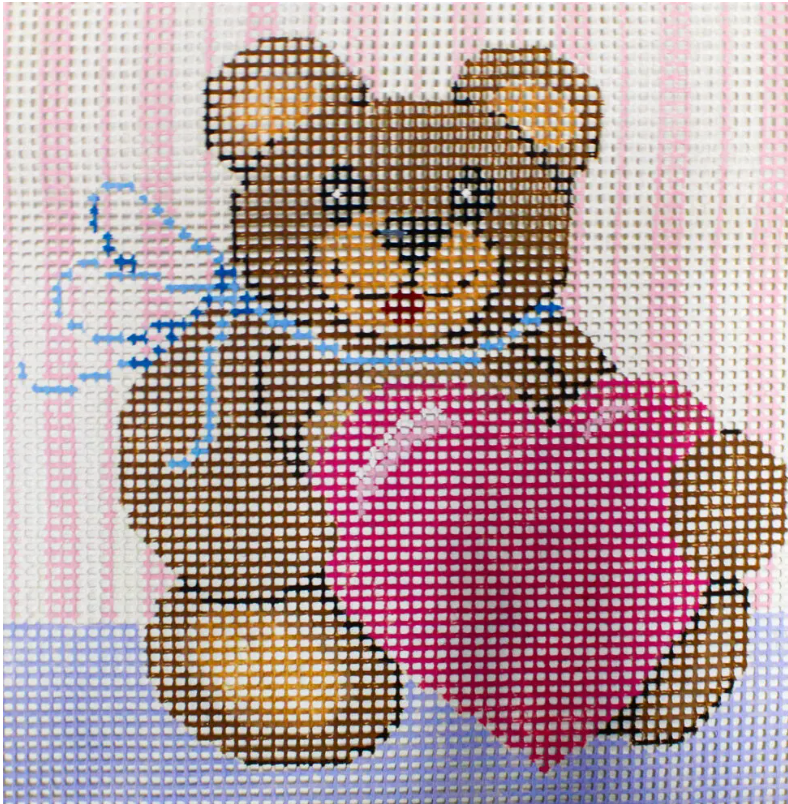 Fleur De Paris Teddy Bear with Stripe Background Beginners Kit - 10 mesh