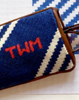 Little Stitches Sport Stripe Eyeglasses Case - Includes Monogram Chart