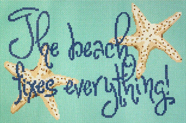Bradley Needlepoint NTG TS483 The Beach Fixes Everything