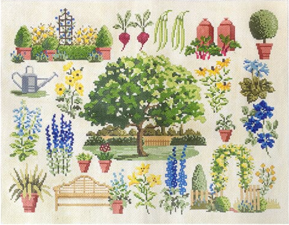Bradley Needlepoint KB1666 Chelsea Artist's Garden