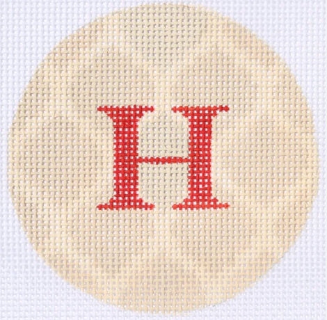 Kate Dickerson ALB-54 Cream and Sand Quatrefoil Red Letter