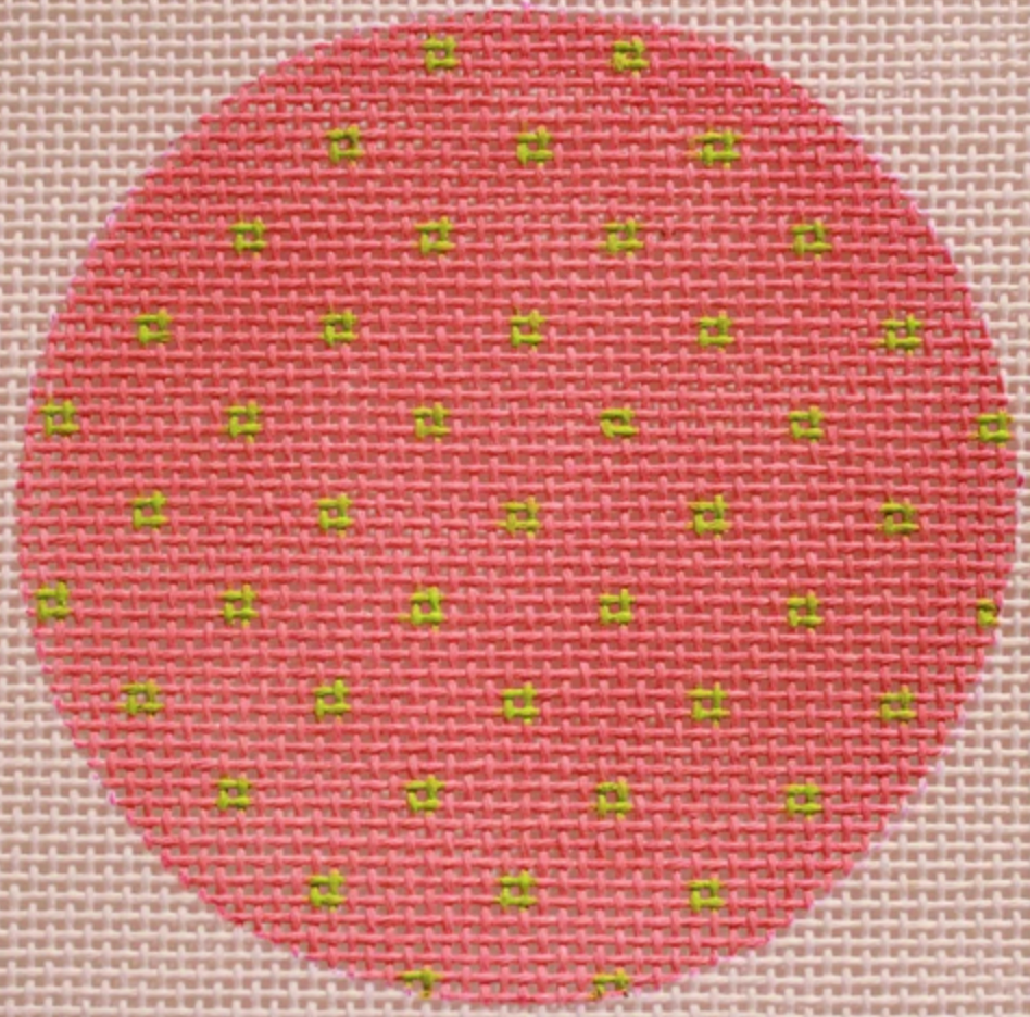 Kate Dickerson ALB-58 Pink with Lime Small Dots