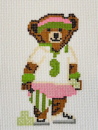 Spring Gate Stitchery Pickleball Bear